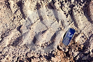 Cell phone on tread