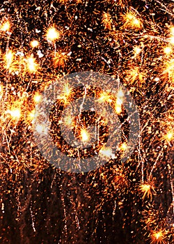 Cell phone wallpaper gold exploding fireworks black background