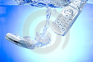 Cell Phone in water photo