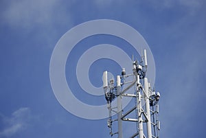 Cell site antenna over a blue sky background - 2