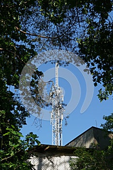 A cell site, cell tower, or cellular base station is a cellular-enabled mobile device site. Berlin, Germany