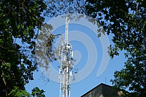 A cell site, cell tower, or cellular base station is a cellular-enabled mobile device site. Berlin, Germany