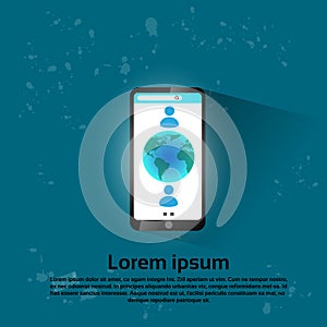 Cell Smart Phone International Social Network Communication