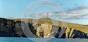 Cell Tower on Coast of Shetland Islands