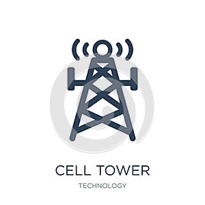 cell tower icon in trendy design style. cell tower icon isolated on white background. cell tower vector icon simple and modern