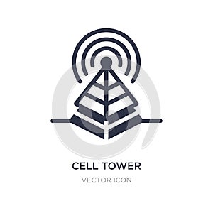 cell tower icon on white background. Simple element illustration from Technology concept