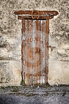 Cellar Door With Horseshoe
