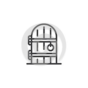 Cellar door outline icon