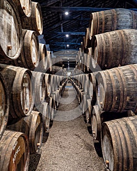 Cellar full of Port Casks, Vila Nova de Gaia, Portugal.