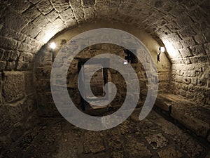 Cellar Jail prison in Dubrovnik Croatia medieval Rector\'s Palace