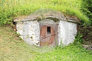 Cellar in village Dedinky in Slovakia