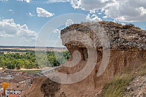 Cellars carved into the rock in San Esteban de Gormaz Soria, Spain