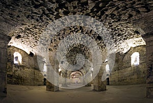 Underground of Diocletian Palace, Split Town, Croatia photo