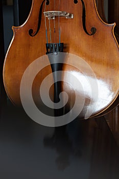 Cello with an abstract view