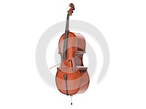 Cello isolated on white background