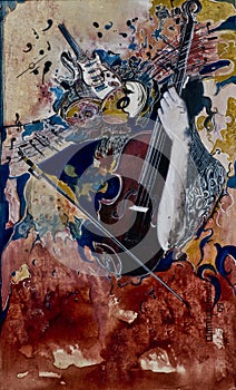 Cello Music Painting