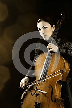 Cello orchestra player