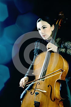 Cello playing musician