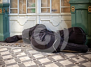 Cellos and Violas at rest before the concert