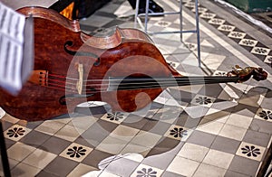 Cellos and Violas at rest before the concert