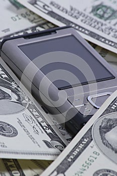 Cellphone with dollars photo