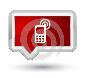 Cellphone ringing icon prime red banner button