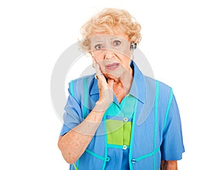 Cellphone Senior Woman - Upset