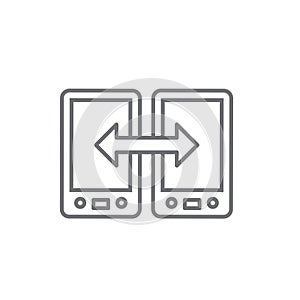 Cellphone tower icon with emitting pinging transmission waves