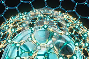 Cells and biological chain,molecules and abstract conception,3d rendering