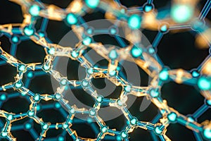 Cells and biological chain,molecules and abstract conception,3d rendering