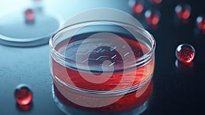 cells realistic 3d style petri dish simulation