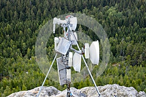 Cellular antenna installed high in the mountains