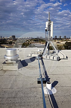 Cellular antenna installed on the roof