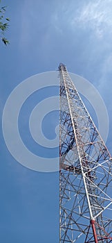cellular antenna tower, photographed from the right angle