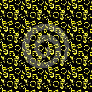 Cellular communication Icons Seamless pattern