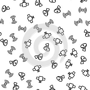 Cellular Communication Seamless Pattern Vector