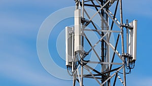 Cellular Communication Tower with Antennas and Cables â AI content