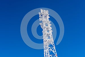 Cellular phone station. Telecommunication Antenna.