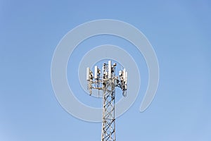 Cellular radio phone tower from the ground