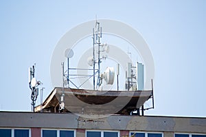 Cellular signal receiving stations and satellite dishes