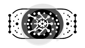 Cellular Structure Data Grid Network Vector Icon, vector design Generative AI