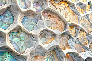 Intricate Cellular Symphony in Color, generative ai