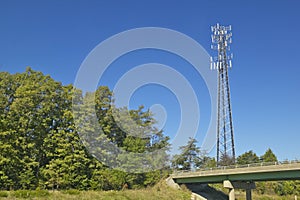 Cellular telephone transmission tower, Route 95 Virginia