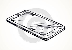 Cellular telephone. Vector drawing