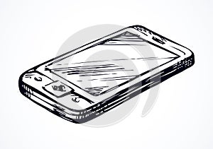 Cellular telephone. Vector drawing