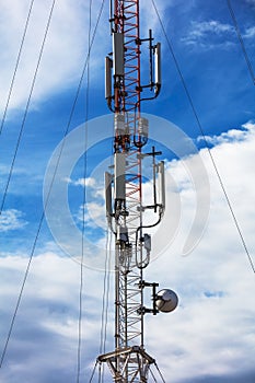 cellular tower and blue sky