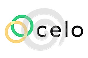 Celo. Crypto currency logo on a white background photo