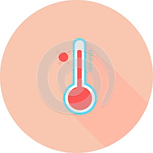 Celsius or fahrenheit meteorology thermometer measuring heat or cold, vector illustration. Thermometer equipment showing hot or co