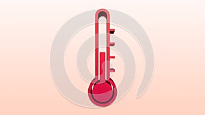 Celsius and fahrenheit meteorology thermometers measuring heat and cold, 3d illustration. Thermometer equipment showing hot or