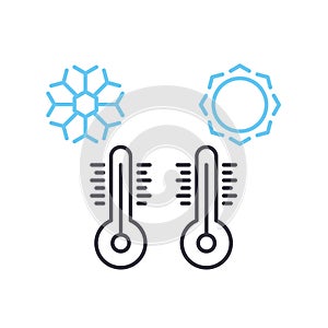 celsius line icon, outline symbol, vector illustration, concept sign